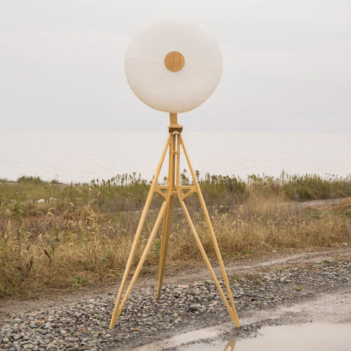 Floor-standing lamp - KYOTO - STELLAR WORKS - solid wood / paper / original design
