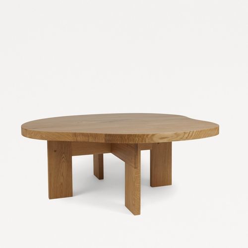 Contemporary coffee table - Pond - FRAMA - oak / oiled wood / oak base