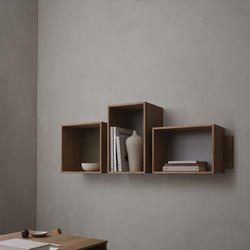 Wall-mounted bookcase - SJ - WEDOWOOD - original design / oak / wood veneer