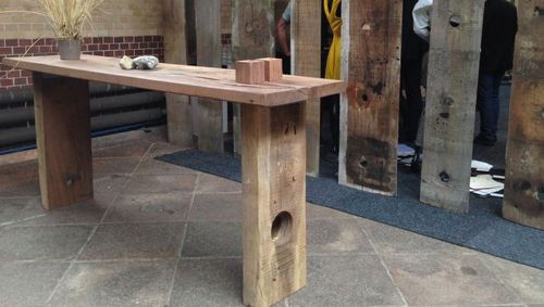 Contemporary high bar table - THORS DESIGN - wooden / rectangular / commercial