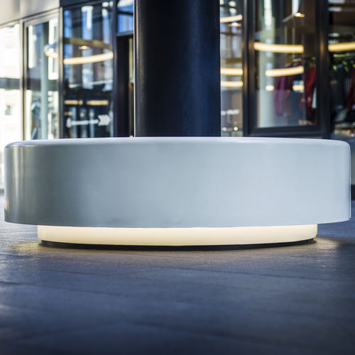 Contemporary bench - HAMBURG  - Stayconcrete - concrete / illuminated / commercial