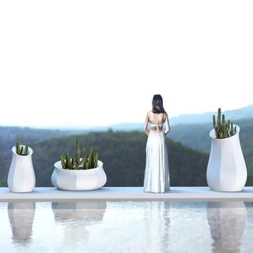 Concrete planter - TRIPTIK - Stayconcrete - round / contemporary / for public space