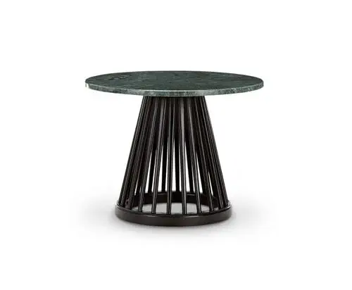 Contemporary coffee table - FAN SERIES - Tom Dixon - marble / oak