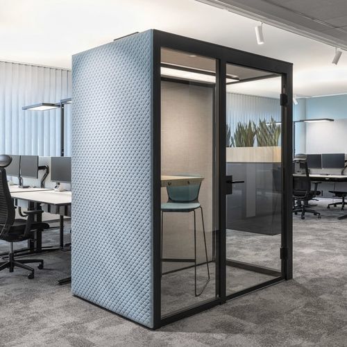 2 person office pod - QUIET.BOX DUO - König Neurath - with built-in lighting / acoustic / with integrated LED