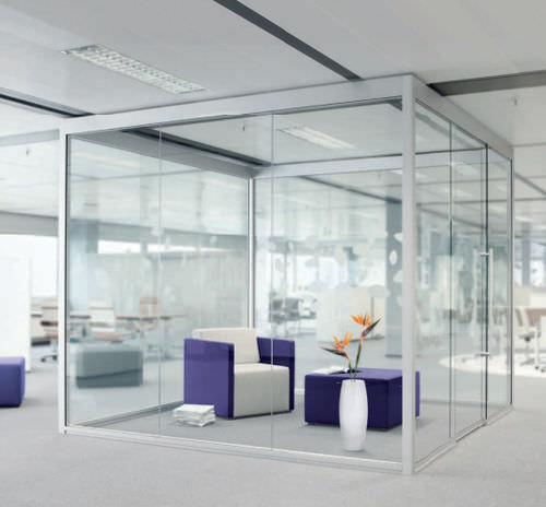 Acoustic office pod - THINK.TANK - König Neurath - glass / for open space