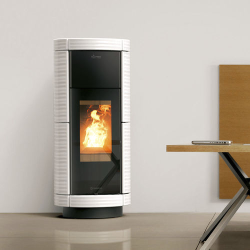 Pellet boiler stove - DORICA SUPREME MAIOLICA IDRA - THERMOROSSI - multi-fuel / floor-mounted / contemporary
