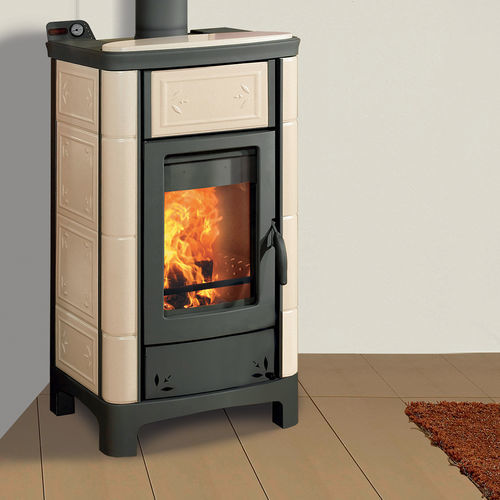 Wood boiler stove - ardhea Evo 5 maiolica - THERMOROSSI - multi-fuel / floor-mounted / traditional