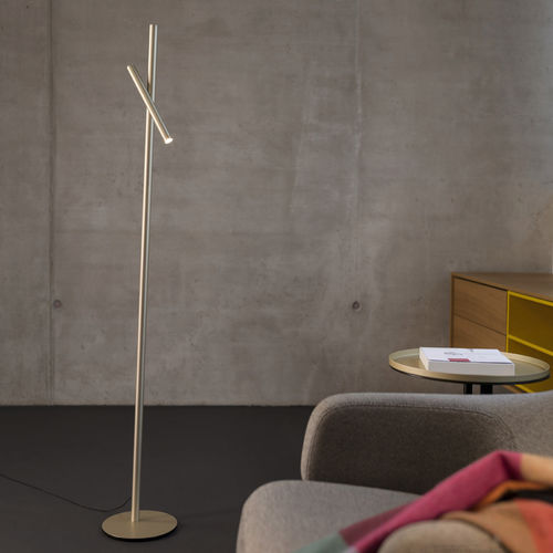 Floor-standing lamp - FINO FLOOR - Sattler GmbH - aluminum / contemporary / corded