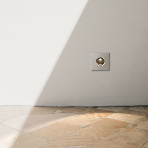 Stainless steel spotlight - OTTAGONO - Stral - recessed wall / LED / octagonal