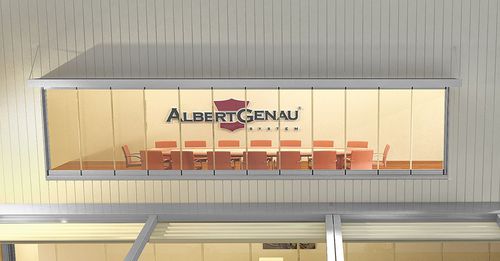 Sliding patio door - SILDER 08 - ALBERT GENAU - tempered glass facing