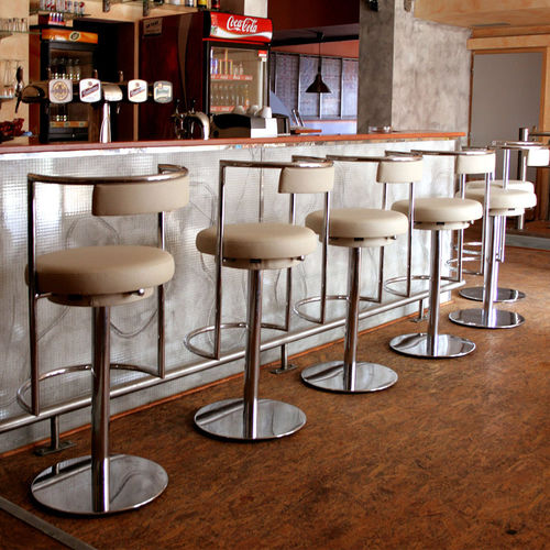 Contemporary bar chair - ORO - KODRETA furniture, s.r.o. - indoor / fabric / leather