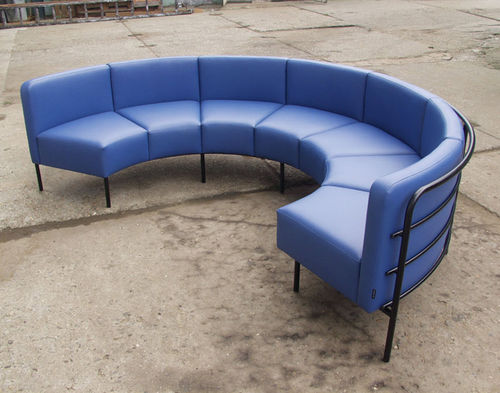 Modular upholstered bench - VERANO BOX - KODRETA furniture, s.r.o. - contemporary / leather / metal base