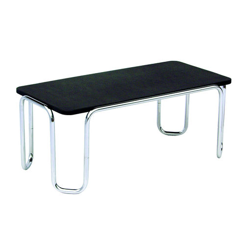 Contemporary coffee table - KODRETA  - KODRETA furniture, s.r.o. - chrome / solid wood / glass