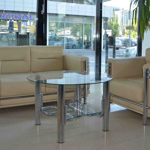 Contemporary coffee table - TOBI - KODRETA furniture, s.r.o. - glass / metal base / rectangular