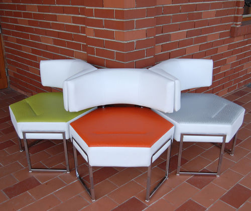 Contemporary fireside chair - IOON  - KODRETA furniture, s.r.o. - fabric / leather / metal