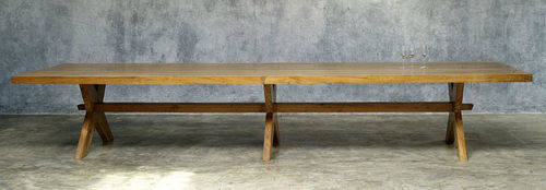 Traditional dining table - LONG - JÉRÔME-ABEL SEGUIN - wooden / rectangular / home