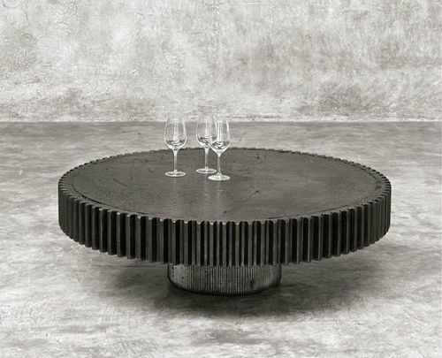 Classic coffee table - LARGE GEAR - JÉRÔME-ABEL SEGUIN - metal / round / home
