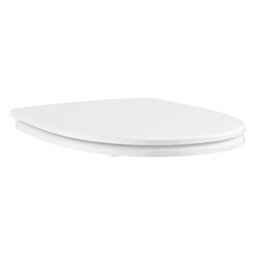 Soft close toilet seat - 112946SH00 - GROHE - made of thermo-hardening plastic / stainless steel / white