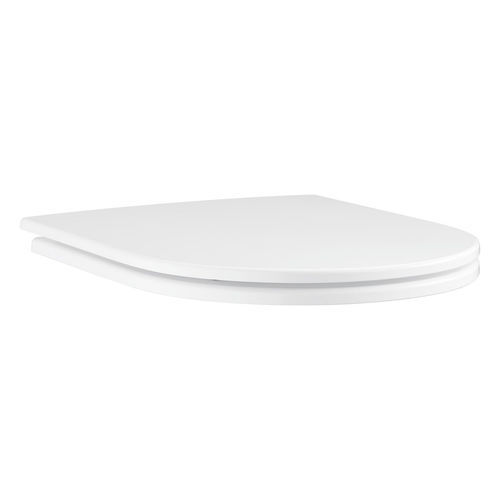 Soft close toilet seat - 102500SH00 - GROHE - made of thermo-hardening plastic / stainless steel / white