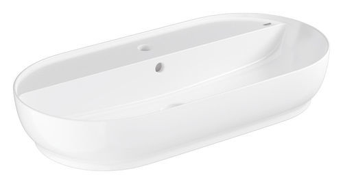 Countertop washbasin - Essence - GROHE - ceramic / rectangular / 1-hole
