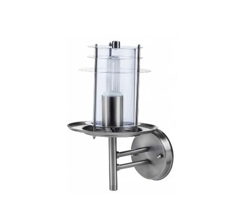 Contemporary wall light - QINA - LUMITEK - outdoor / stainless steel / PMMA