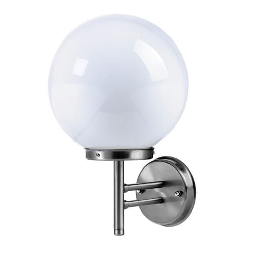 Contemporary wall light - ROYSSI - LUMITEK - outdoor / stainless steel / PMMA