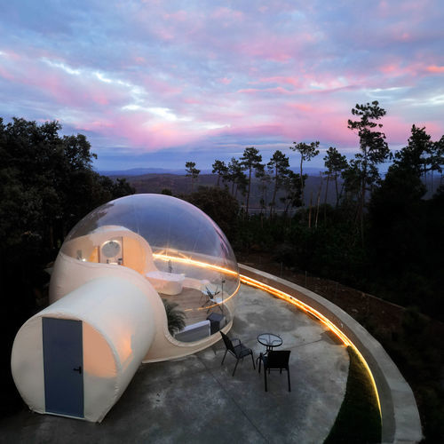 Round bubble tent - BUBBLE - Tecnodimension Hinchable S.L. - PVC / transparent / inflatable
