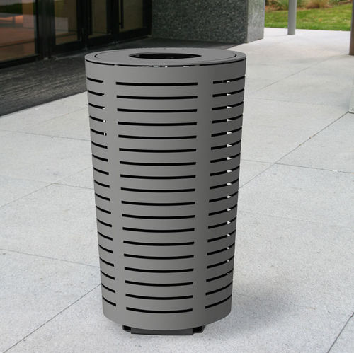 Public trash can - AZIMUT - ACCENTURBA - recycling / thermo-lacquered steel / without lid