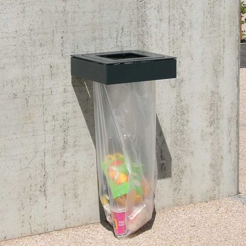 Public trash bag holder - JACK - ACCENTURBA - wall-mounted / thermo-lacquered steel / outdoor