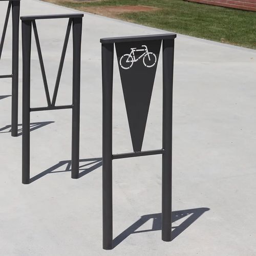 Floor-mounted bike stand - OVALYS : AV012 - ACCENTURBA - thermo-lacquered steel / commercial / for public space
