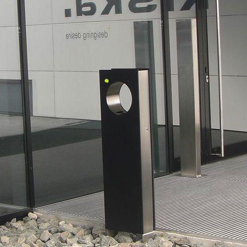 Pedestal ashtray - R&S - Cibins e.U. - stainless steel / for outdoor use / for public space