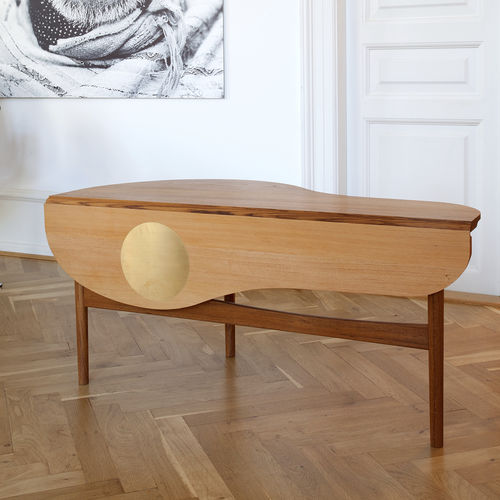 Scandinavian design coffee table - BUTTERFLY - House of Finn Juhl – Onecollection - teak / pine / brass