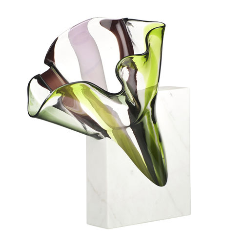 Original design vase - SIMBIOSI - Venini - blown glass / marble