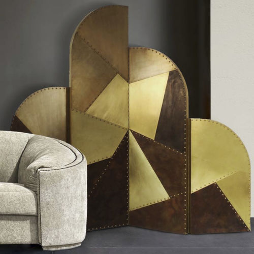 Contemporary screen - CANYON - BRABBU DESIGN FORCES - wooden / brass / custom