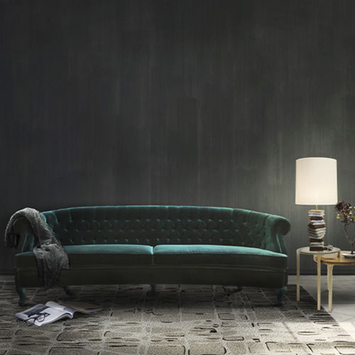 Chesterfield sofa - MAREE - BRABBU DESIGN FORCES - velvet / with armrests / custom