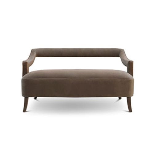 Contemporary sofa - OKA - BRABBU DESIGN FORCES - velvet / leather / with armrests