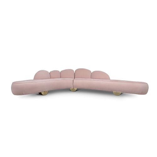 Semicircular Sofa Fitzroy Brabbu Design Forces Contemporary Customizable Color Pink