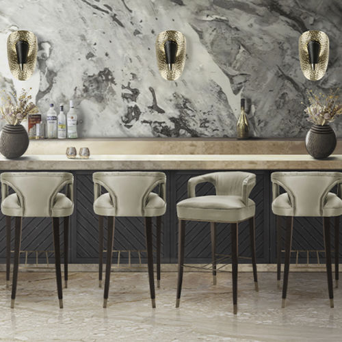 Traditional bar chair - KAROO  - BRABBU DESIGN FORCES - indoor / satin / oak base