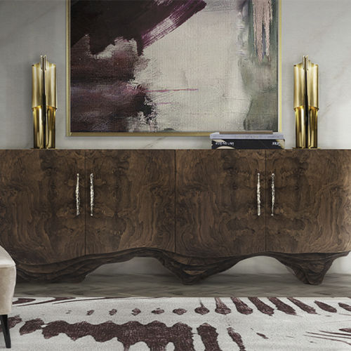 Table lamp - CYRUS - BRABBU DESIGN FORCES - gold-plated brass / contemporary / corded