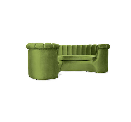 Round sofa - HERA - BRABBU DESIGN FORCES - contemporary / velvet / customizable