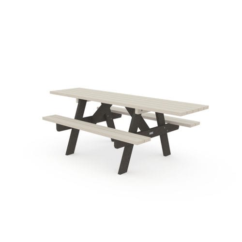 Contemporary table and bench set - forestière  - PLAS ECO - recycled plastic / outdoor / for public space