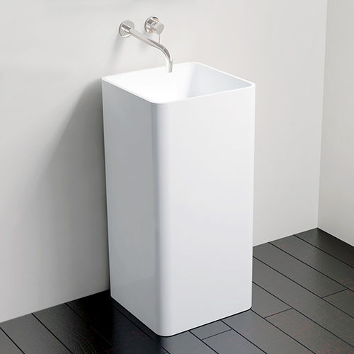 Free-standing washbasin - SB-01 - Badeloft GmbH - stone resin / square / contemporary