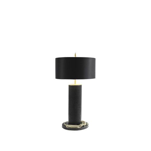 Table lamp - REPTILIAN - KOKET Love Happens - brass / leather / marble