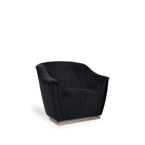 Traditional armchair - MIA - KOKET Love Happens - velvet / brown / black