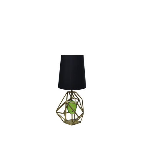 Table lamp - GEM - KOKET Love Happens - brass / fabric / contemporary