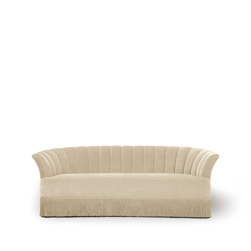 Traditional sofa - SEVILLIANA - KOKET Love Happens - velvet / beige / red