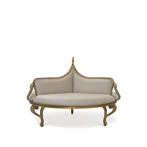 Round sofa - MISTRESS CONFIDANTE - KOKET Love Happens - classic / velvet / without armrests