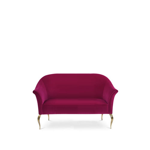 Traditional sofa - MIMI  - KOKET Love Happens - velvet / with armrests / pink