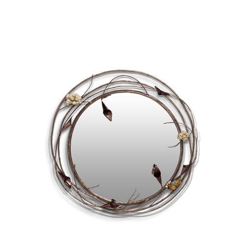 Wall-mounted mirror - STELLA CRYSTALIZED - KOKET Love Happens - original design / round / copper
