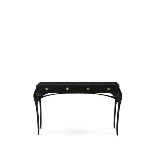 New Baroque design sideboard table - TEMPTATION - KOKET Love Happens - bronze / rectangular / with drawer